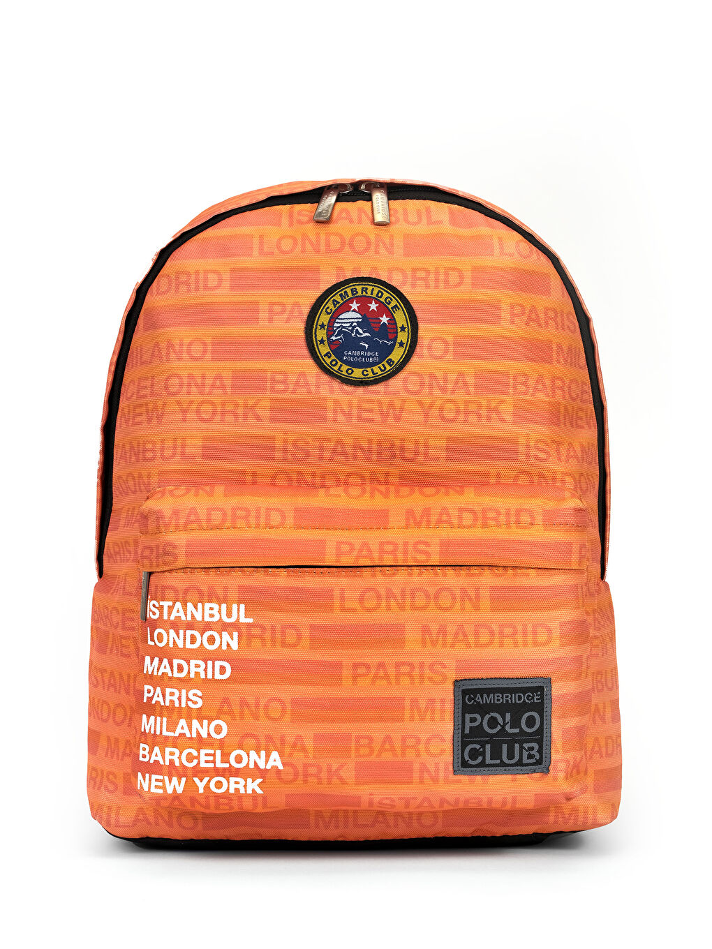 Turuncu Cities II Ön Cepli Unisex Sırt Çantası-6