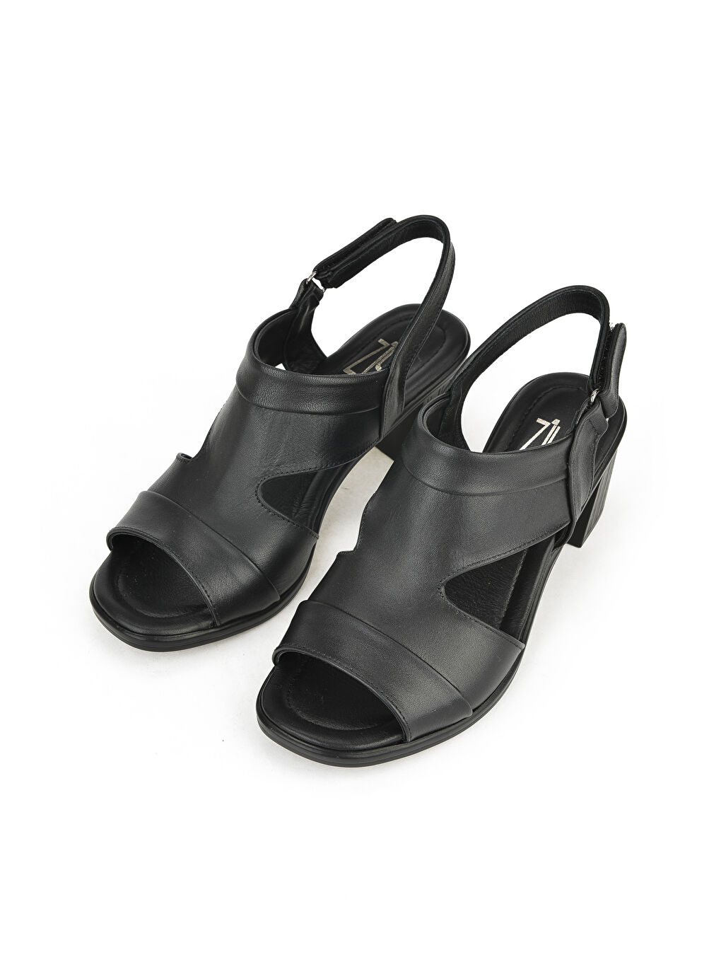 Kadın Hakiki Deri Topuklu Sandalet 1511020Z2211 Siyah-3