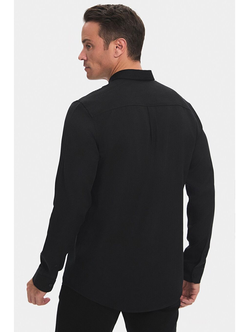 Siyah Exclusive Erkek Oversize Gömlek-4