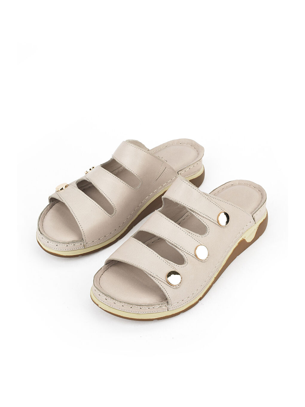 Kadın Hakiki Deri Terlik 1511008Z15 Gri-4