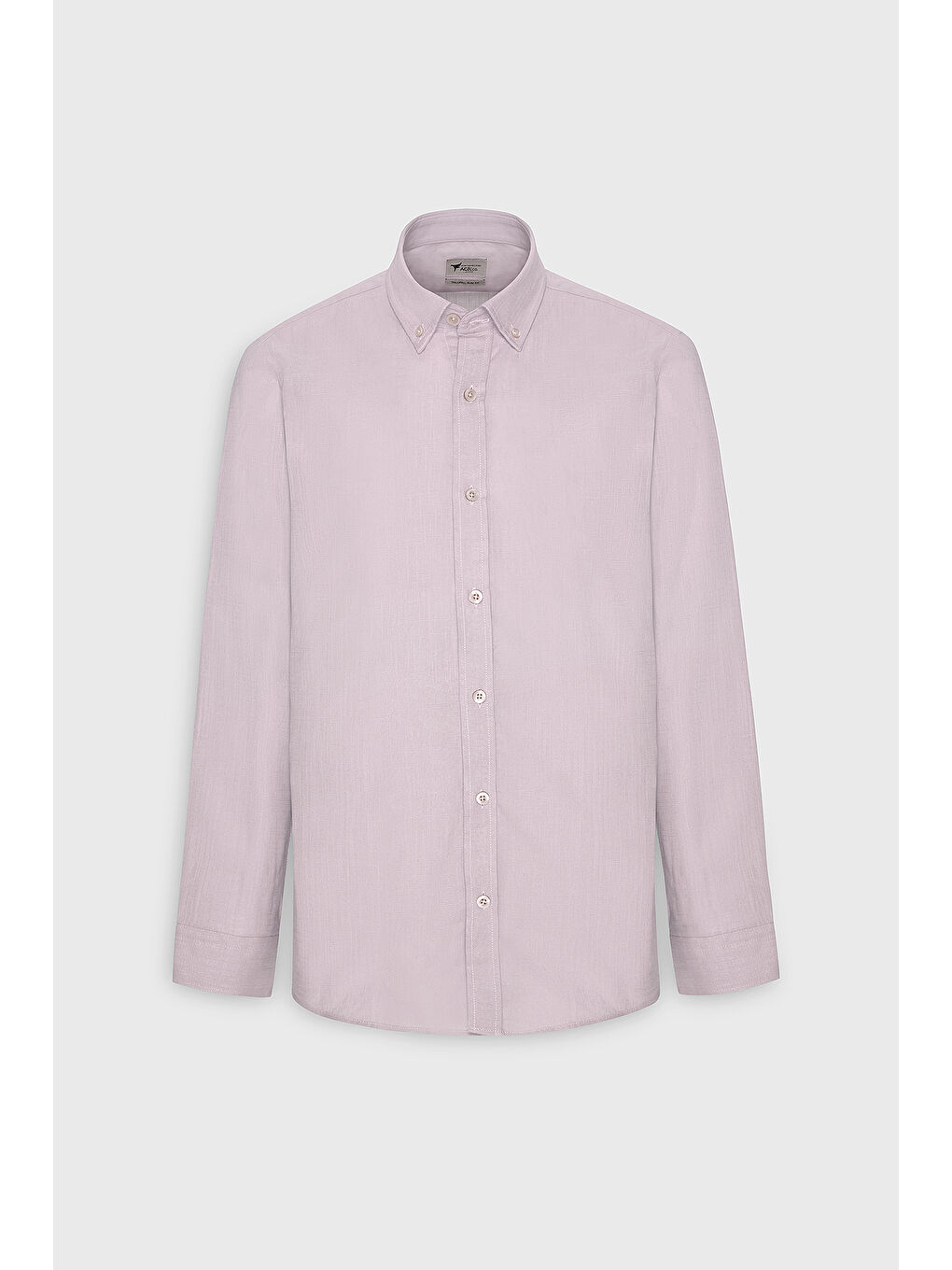 Erkek Pembe %100 Pamuk Oxford Slim Fit Dar Kesim Düğmeli Yaka Flamlı Gömlek-8