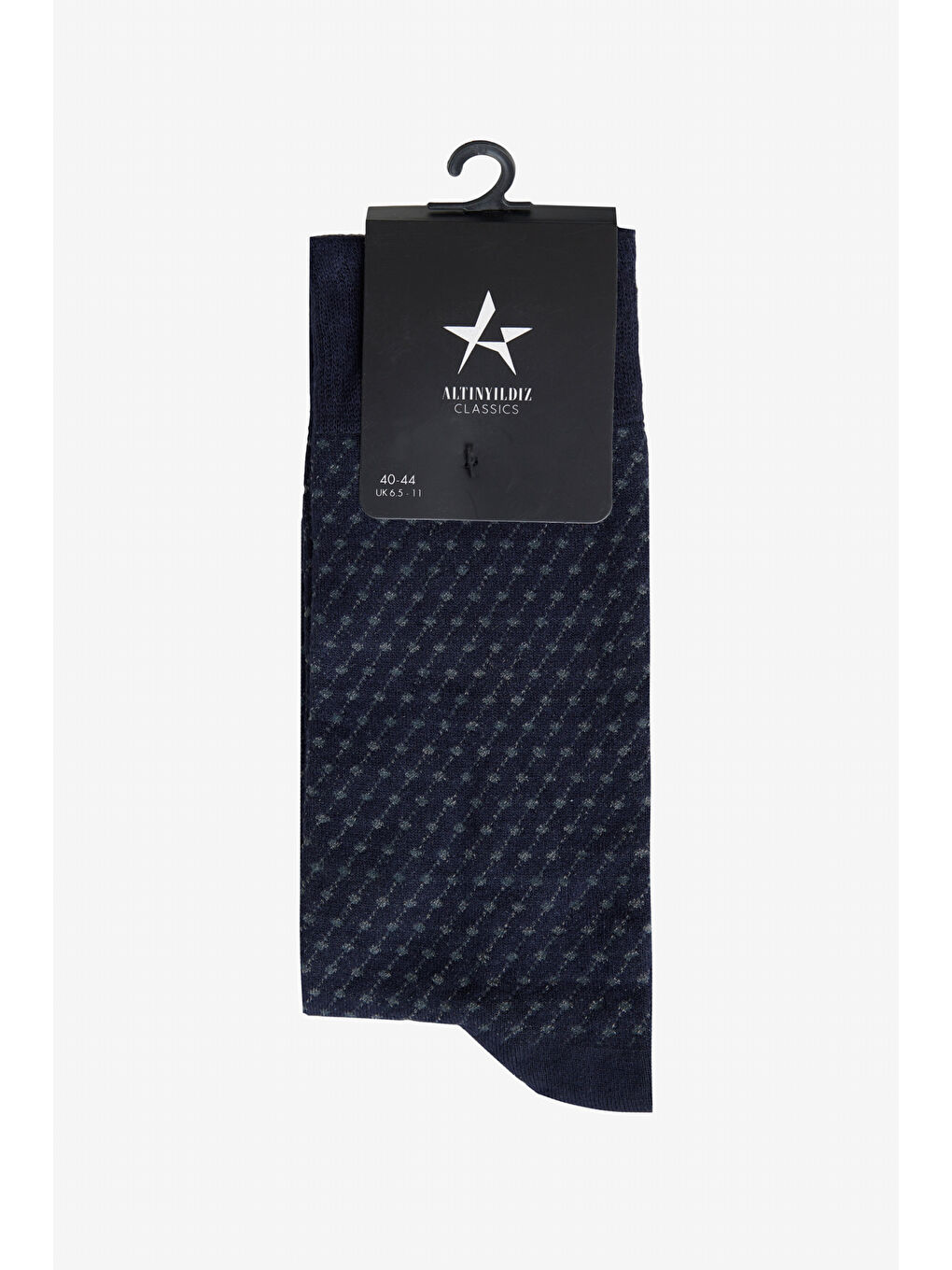 Erkek Gri-Lacivert Desenli Bambulu Soket Çorap