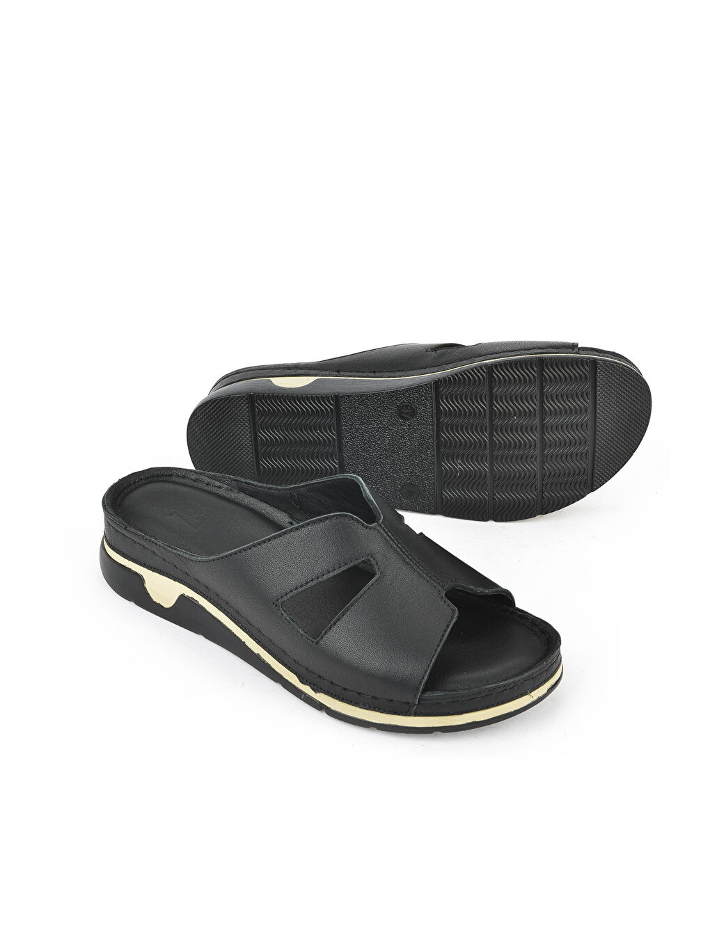 Kadın Hakiki Deri Terlik 1511008Z23 Siyah-3