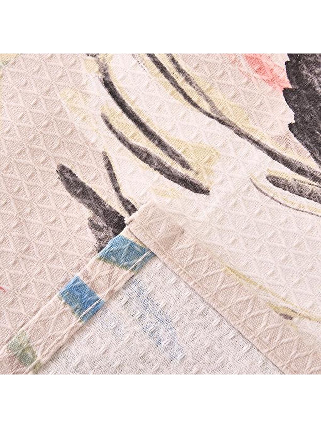 Soft Acer Çift Kişilik Pike - Antrasit / Pembe - 200x220 cm-3