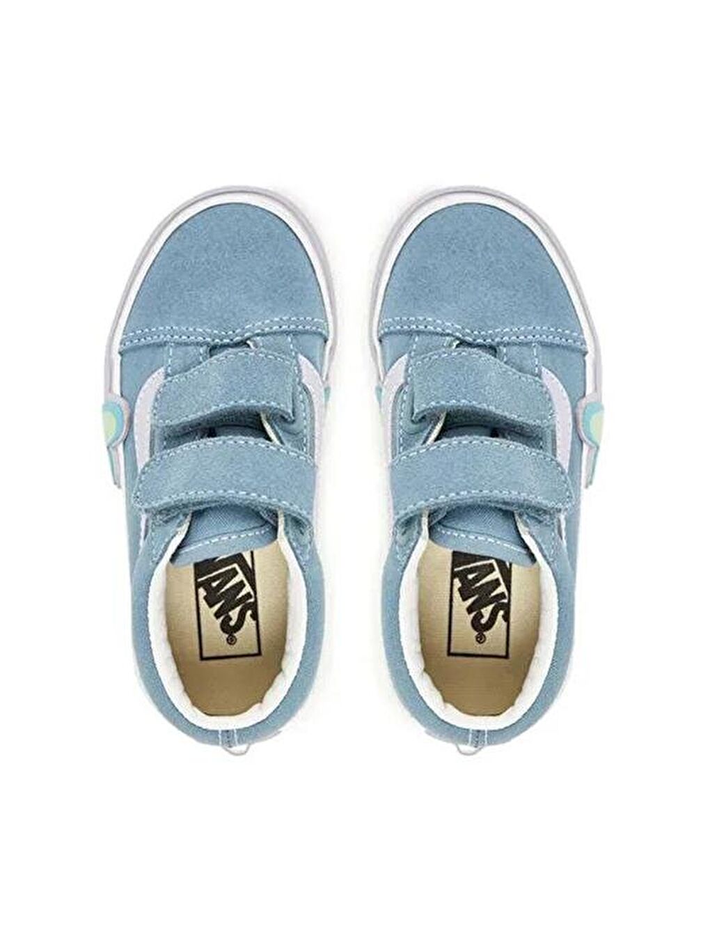 Old Skool V Heart Çocuk Mavi Sneaker-3