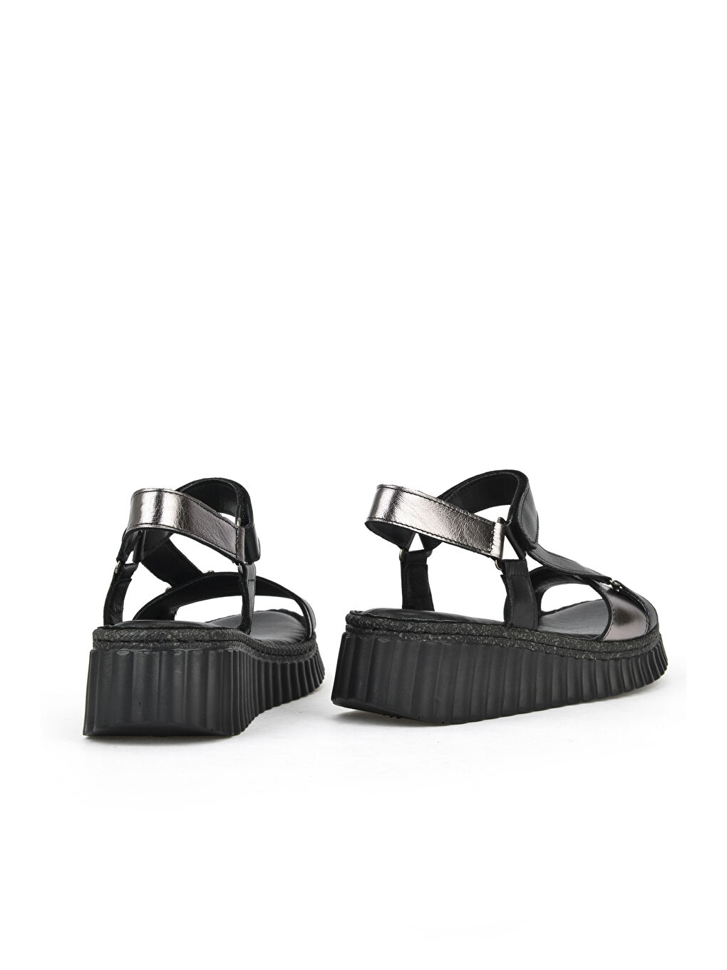 Kadın Hakiki Deri Sandalet 1511008Z413 Siyah-2