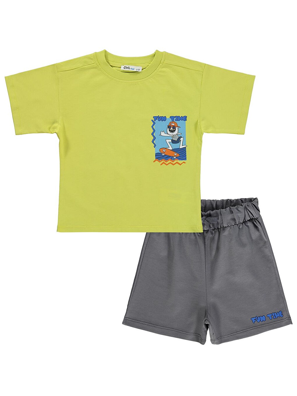 Boys Fun Time 2-5 Yaş Takım - Sarı-1