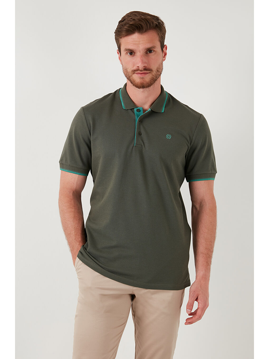 Lacivert Pamuklu Regular Fit 3'lü Paket Polo Yaka T Shirt 59029641827S3-1