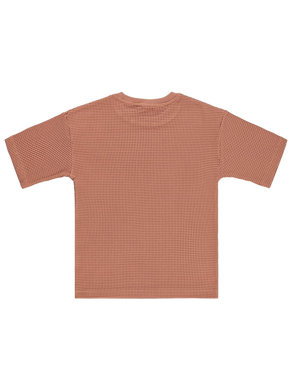 Pembe Boys Basic Waffle 6-9 Yaş Tişört - Pudra-1