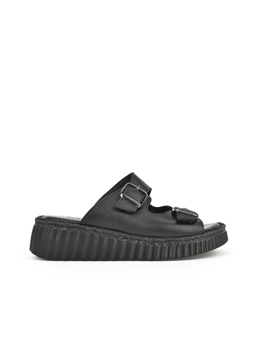 Kadın Hakiki Deri Terlik 1511008Z188 Siyah