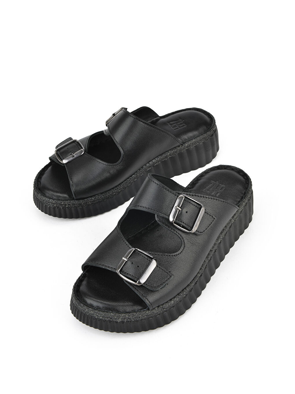 Kadın Hakiki Deri Terlik 1511008Z188 Siyah-4