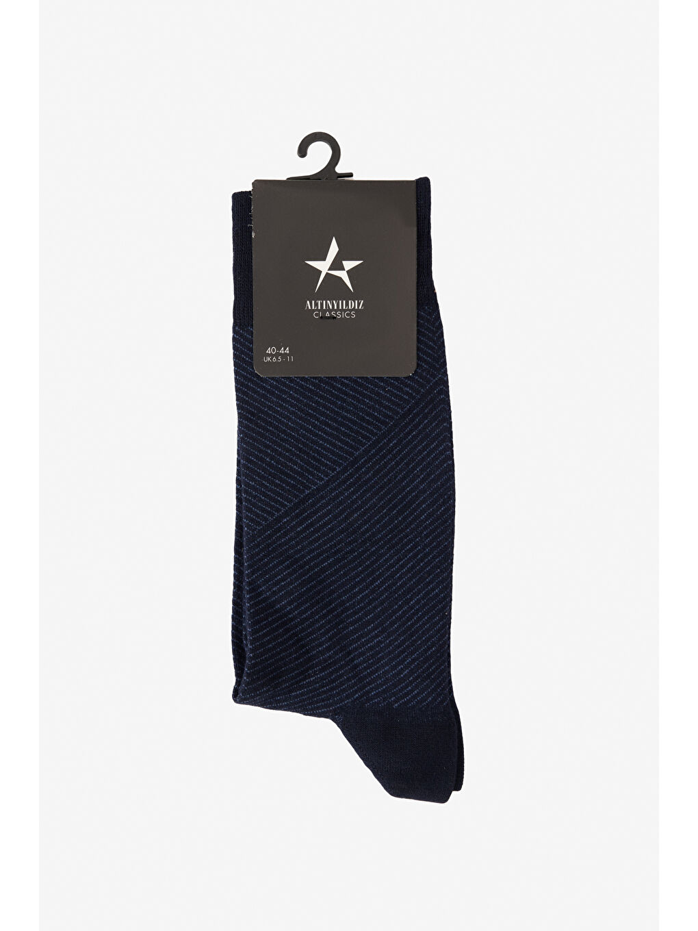 Erkek Lacivert-Mavi Desenli Bambulu Soket Çorap