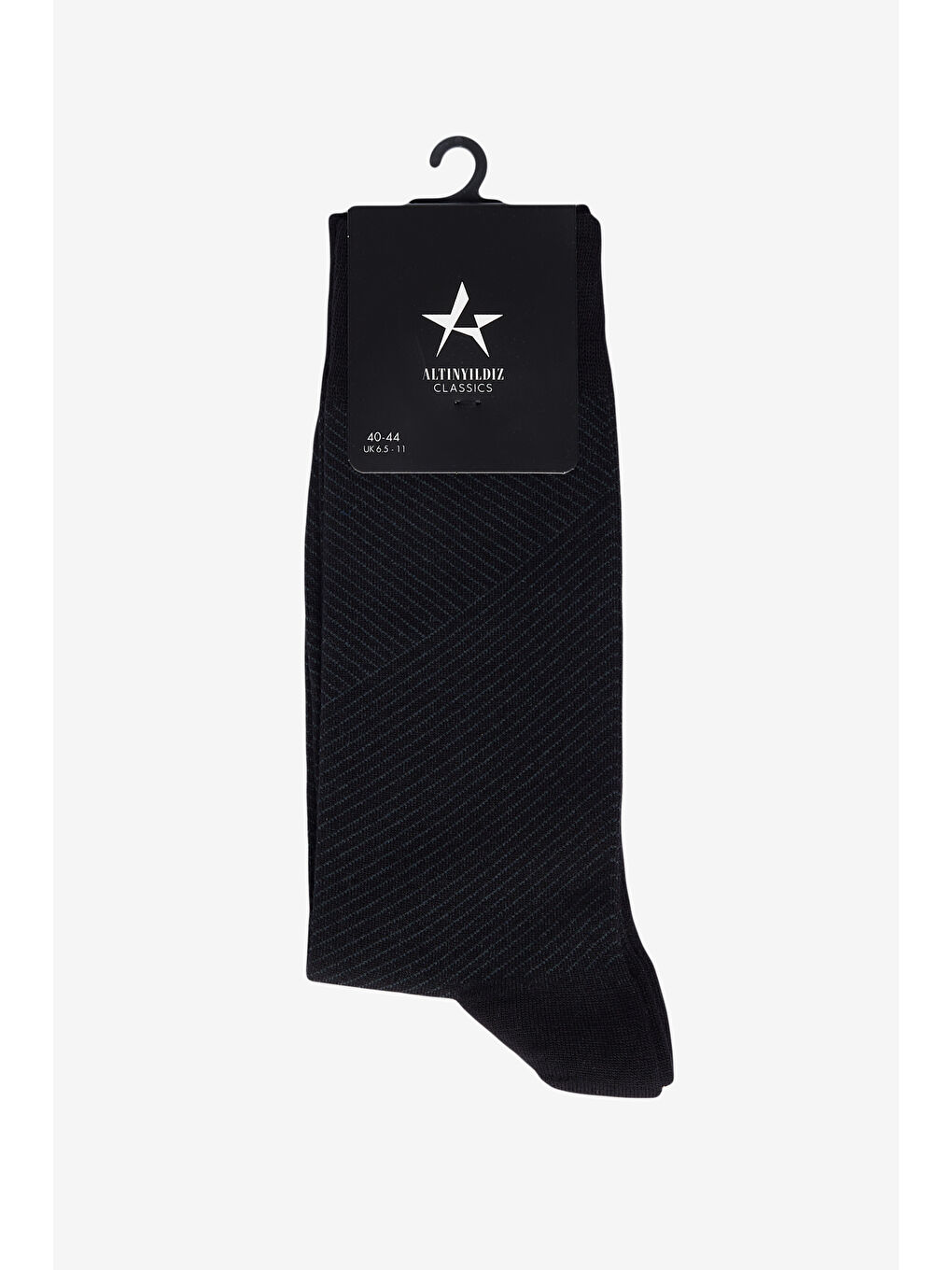 Erkek Siyah-Gri Desenli Bambulu Soket Çorap