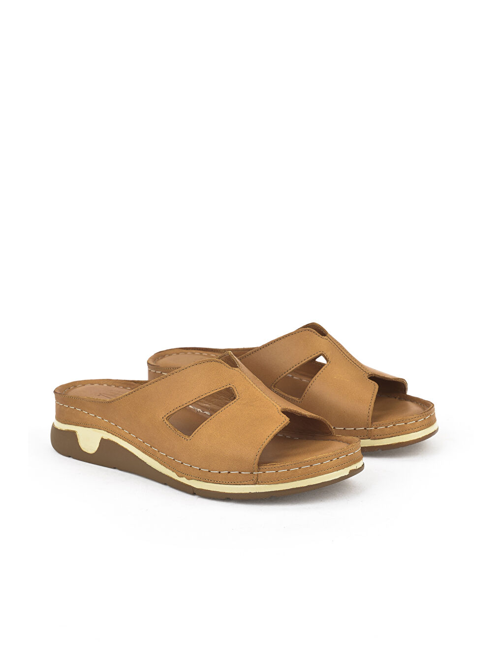 Kahverengi Kadın Hakiki Deri Terlik 1511008Z23 Taba-1