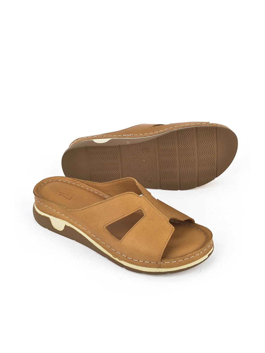 Kahverengi Kadın Hakiki Deri Terlik 1511008Z23 Taba-3