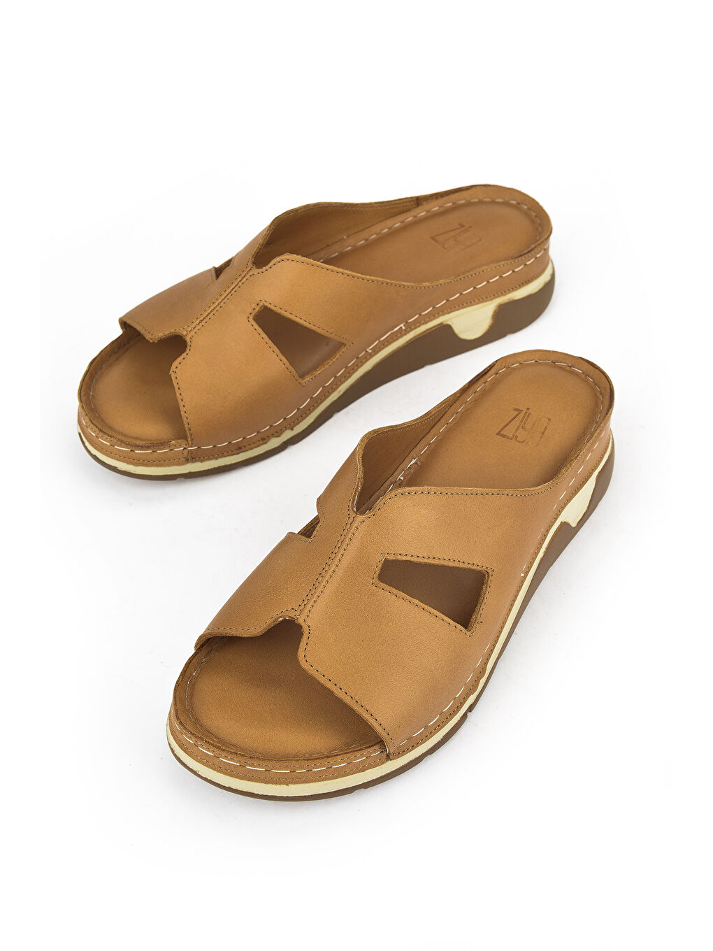 Kahverengi Kadın Hakiki Deri Terlik 1511008Z23 Taba-4