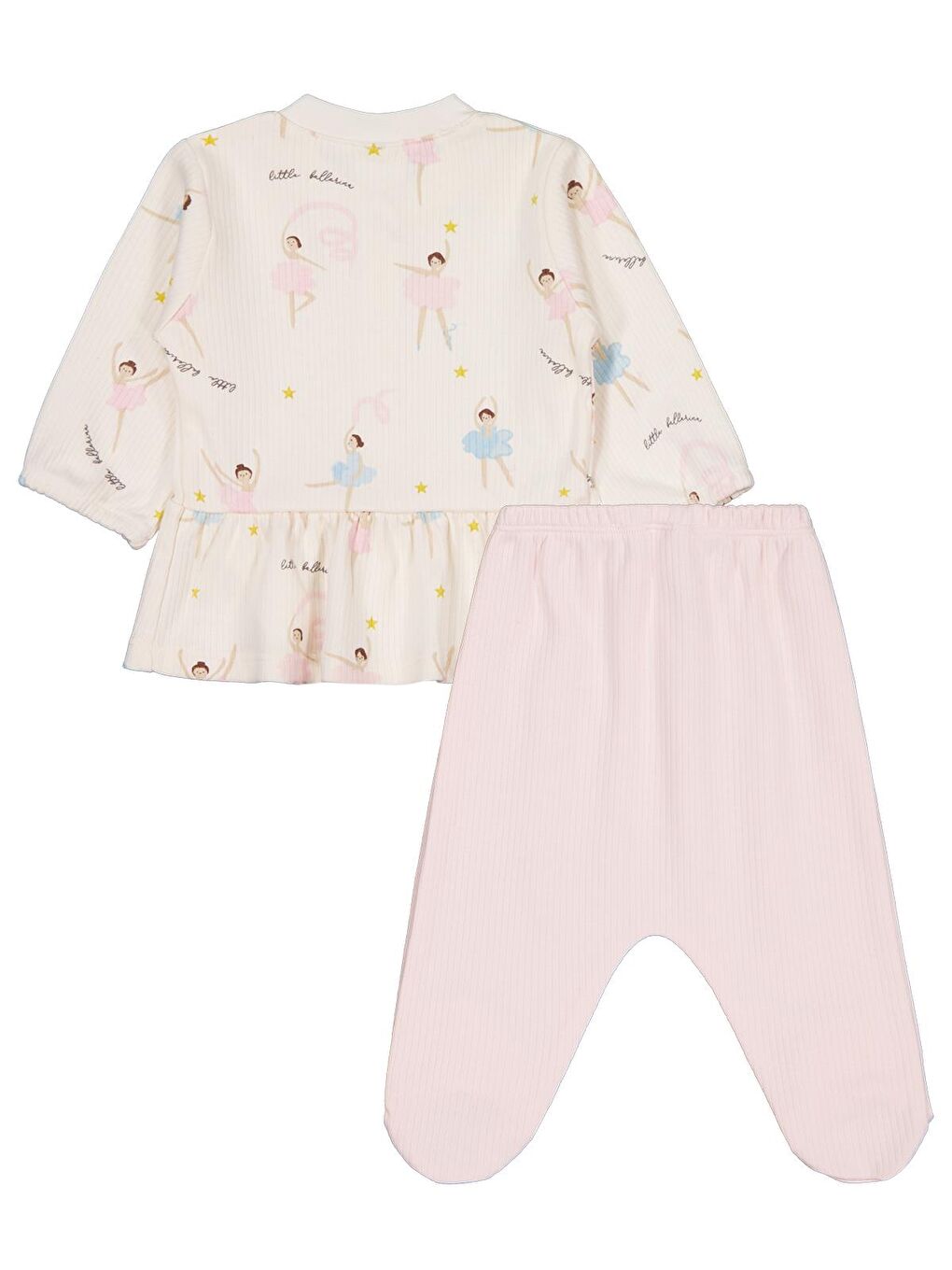 Baby Balerin Empirme 1-9 Ay Pijama Takımı - Ekru-1