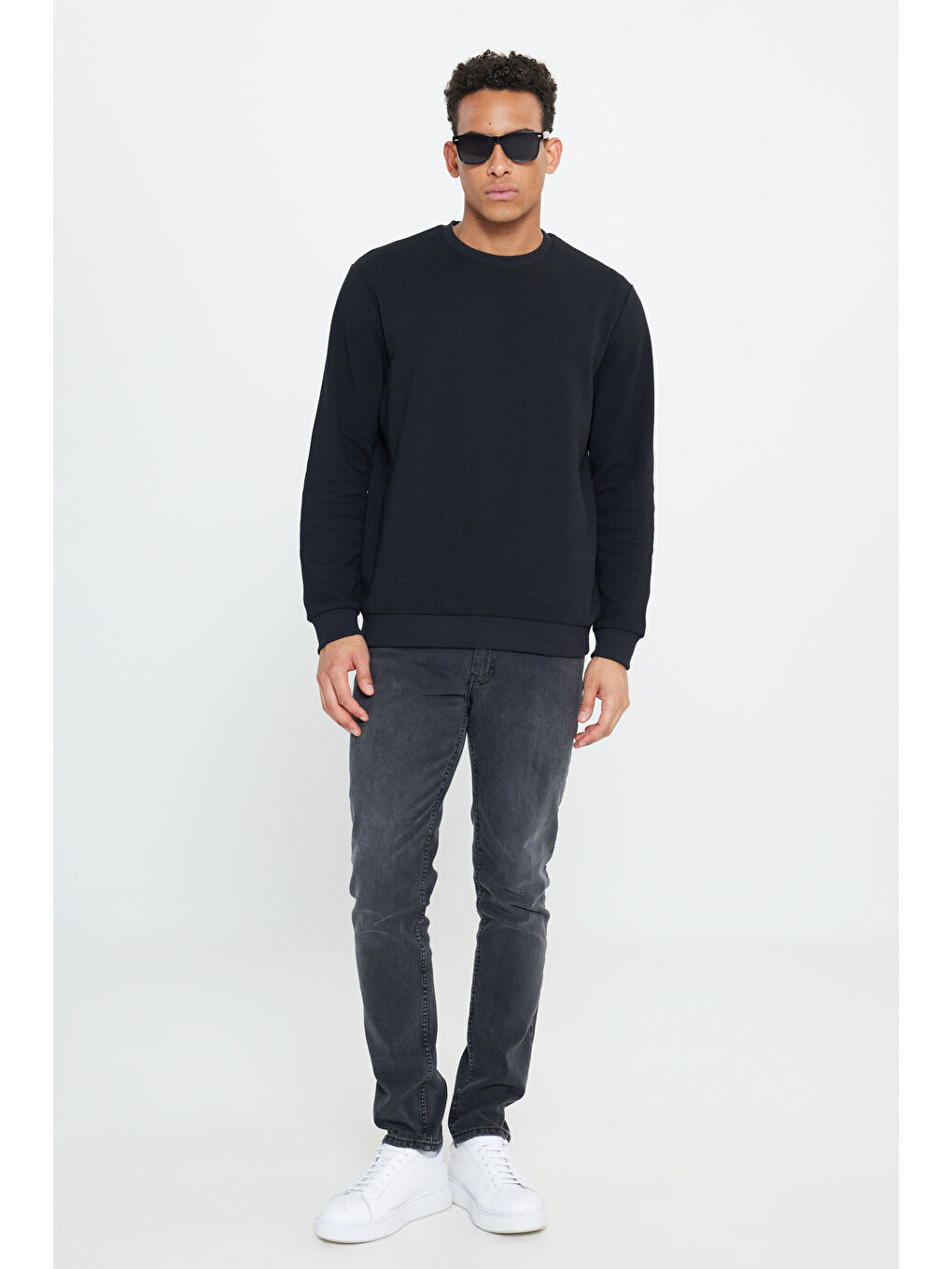 Erkek Siyah UV 400 Korumalı Kemik Güneş Gözlüğü-4