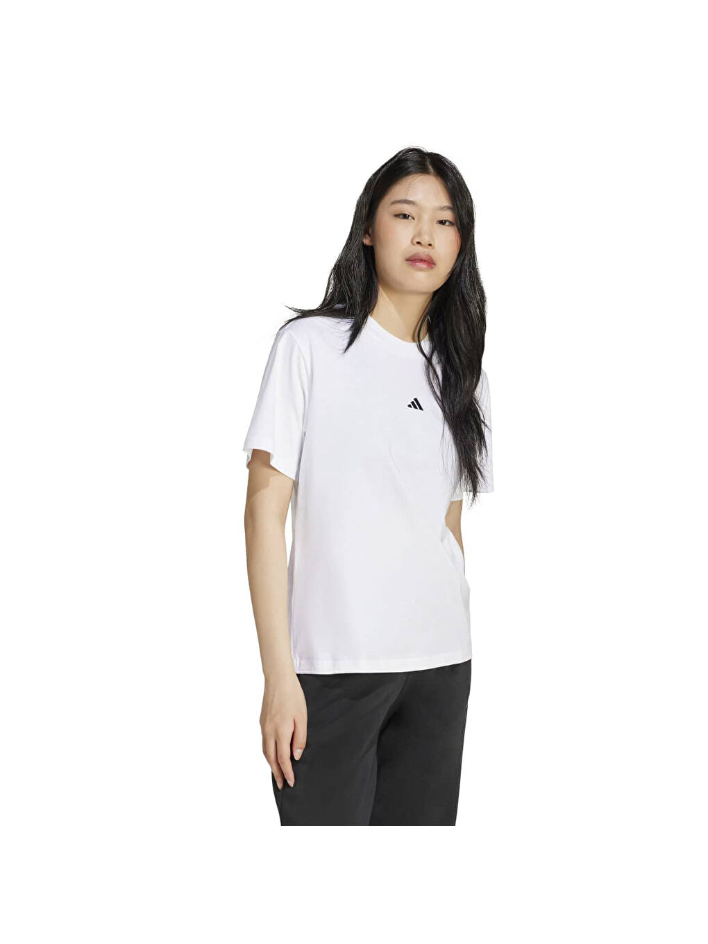 Essentials Small Logo Pamuk Kadın Beyaz Tişört-2