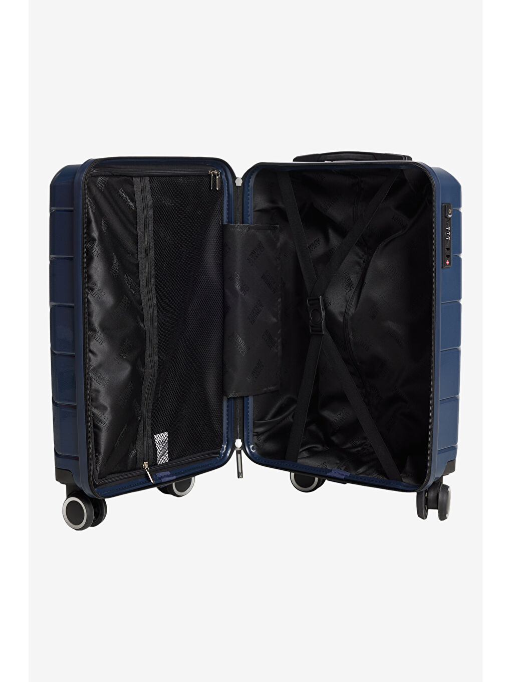 Erkek Lacivert Kabin (Küçük) Boy Valiz-3
