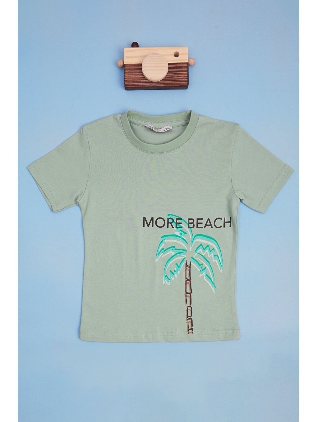 Yeşil More Beach Baskılı Erkek Çocuk Tişört