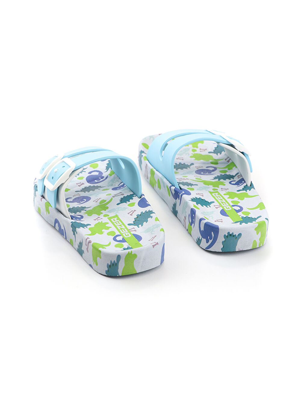 Mavi Yazlık İki Toka Kaydırmaz Taban Erkek Çocuk Terlik-2