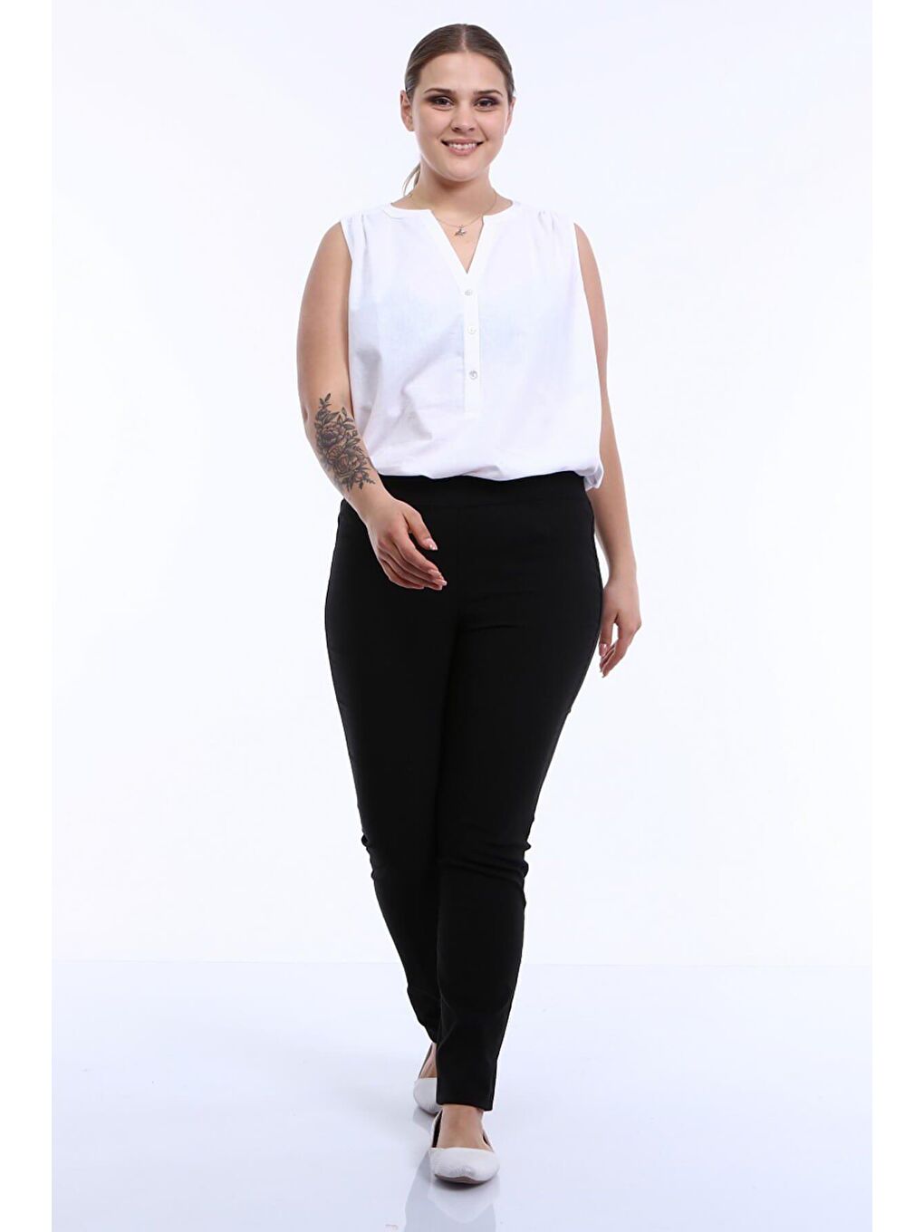 Mylinemoda Siyah Beli Lastikli Strech Pantolon