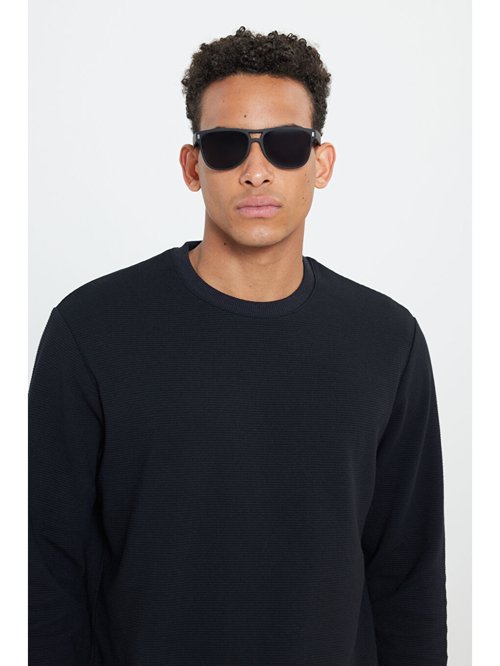 Erkek Siyah UV 400 Korumalı Kemik Güneş Gözlüğü-2