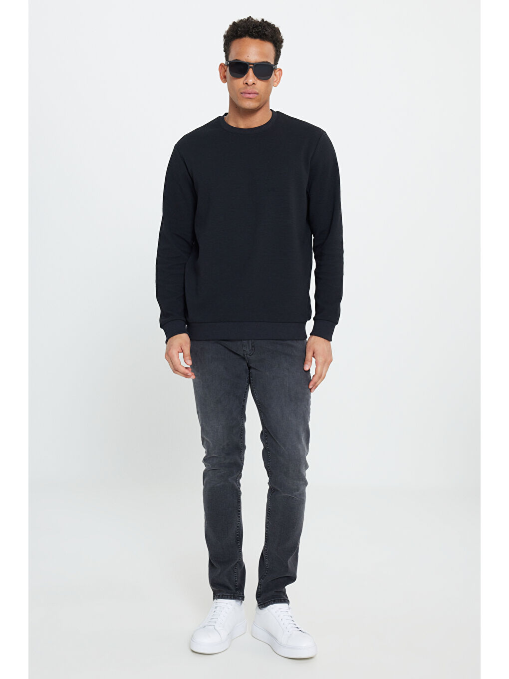 Erkek Siyah UV 400 Korumalı Kemik Güneş Gözlüğü-5