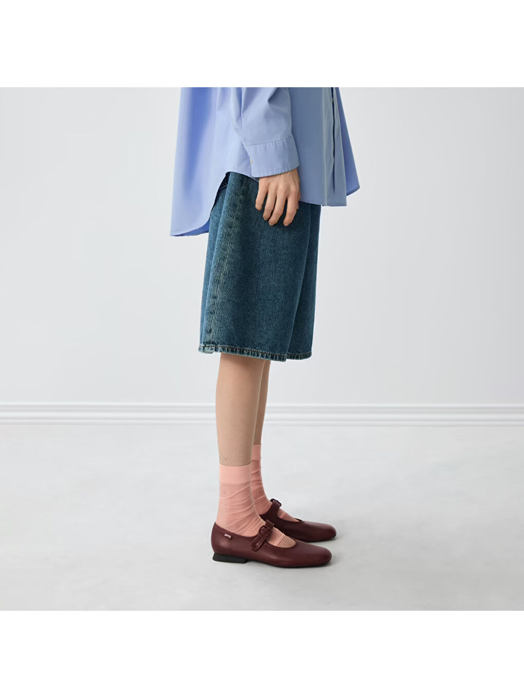 Kadın Bordo Tokalı Babet K201629-011 Casi Myra Burgundy-3