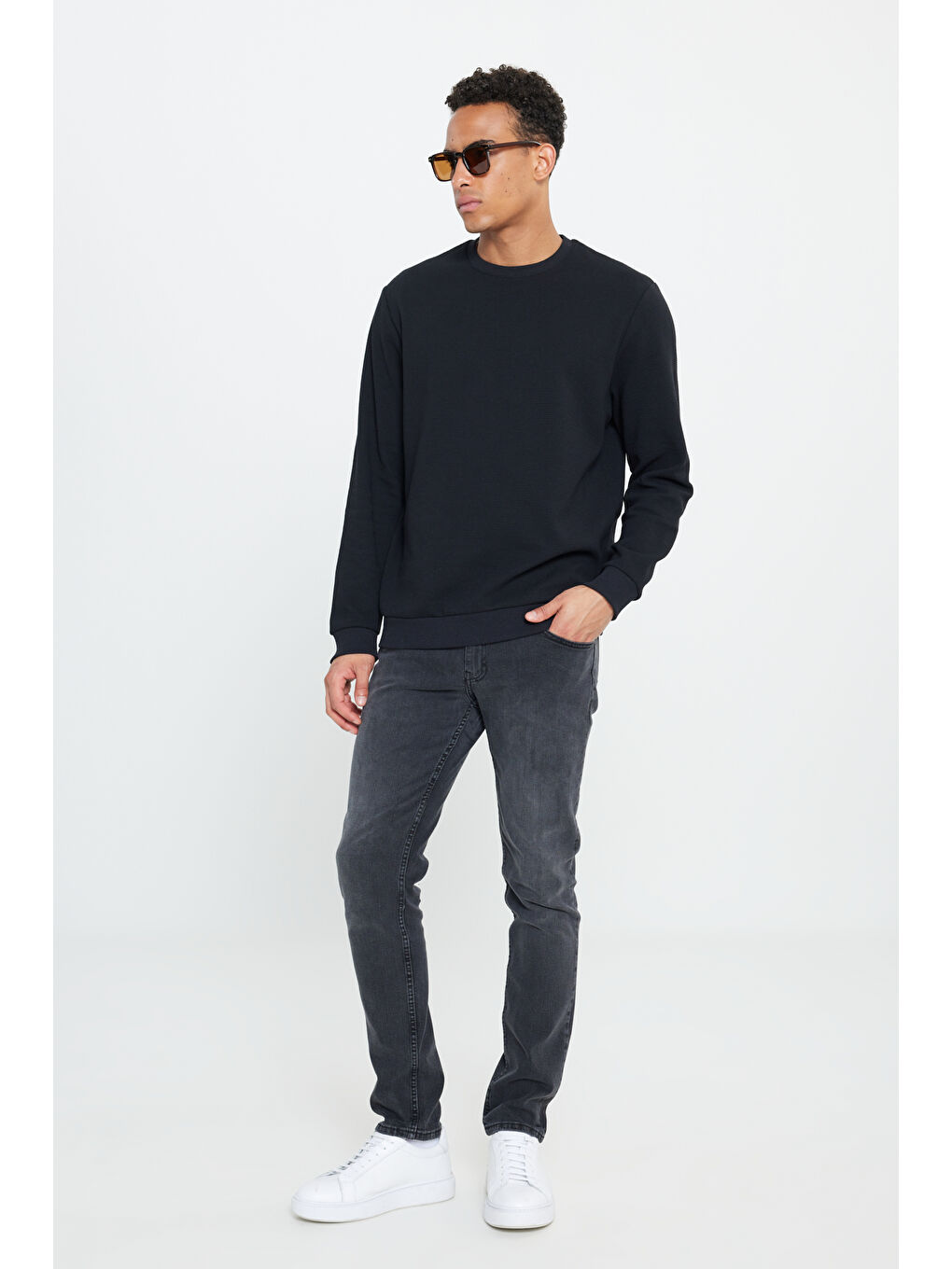 Erkek Kahverengi UV 400 Korumalı Kemik Güneş Gözlüğü-5