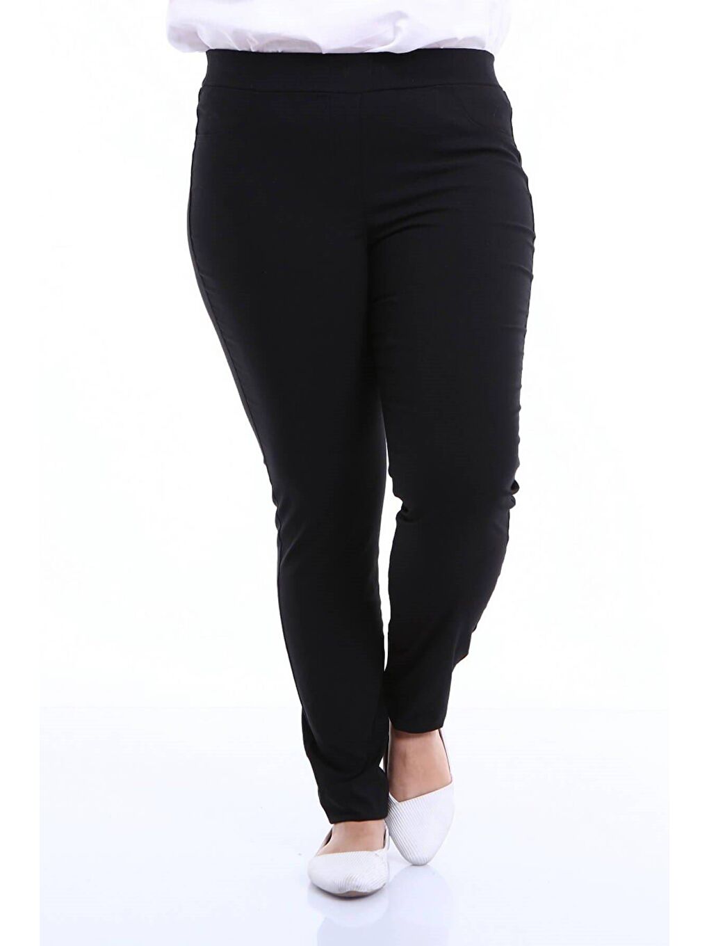 Mylinemoda Siyah Beli Lastikli Strech Pantolon - 3