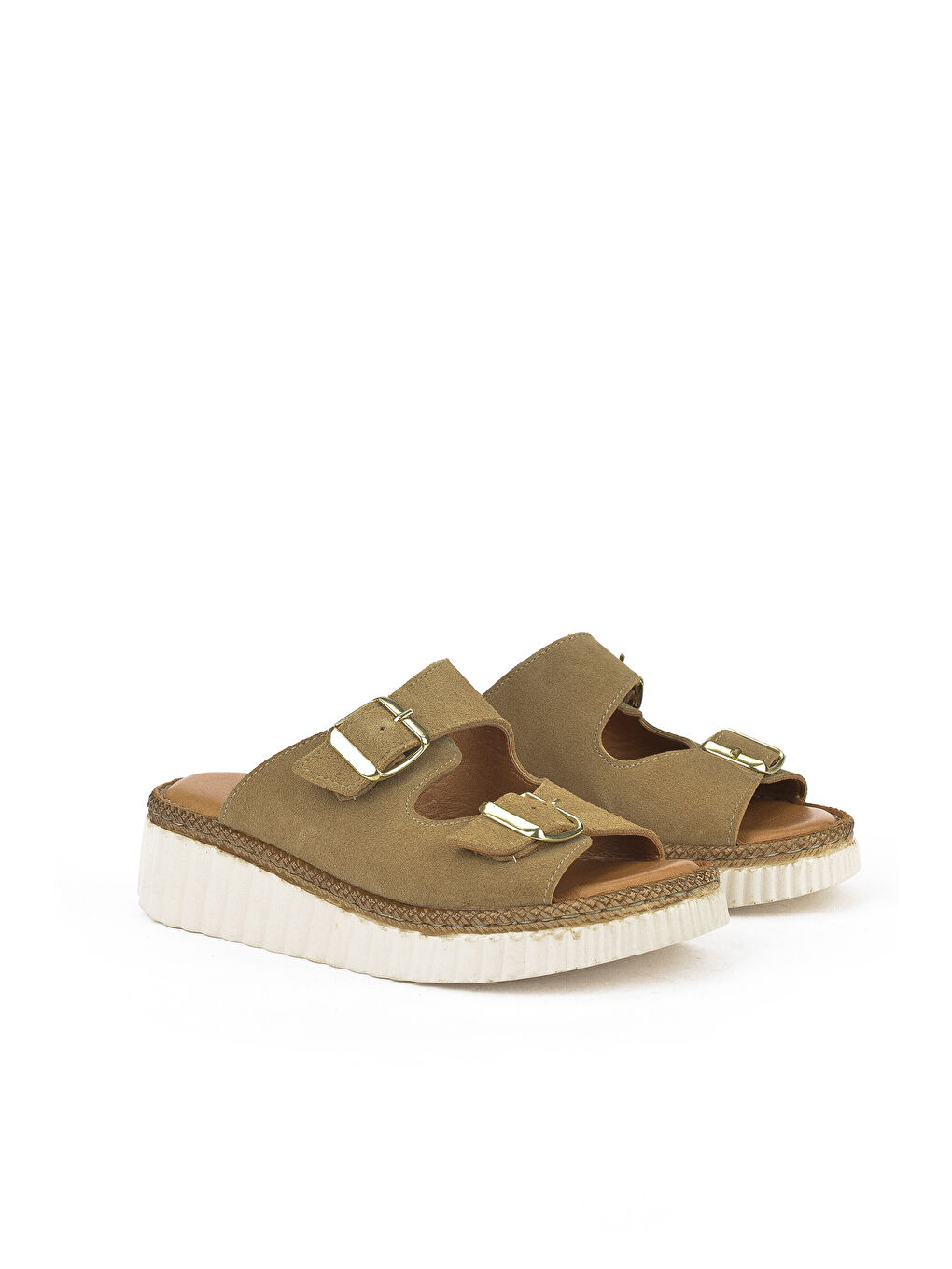 Bej Kadın Hakiki Deri Terlik 1511008Z1882 Ten-1