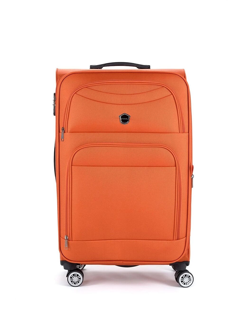 Turuncu Unisex Gri Kumaş Büyük Boy Valiz Fsl010byk