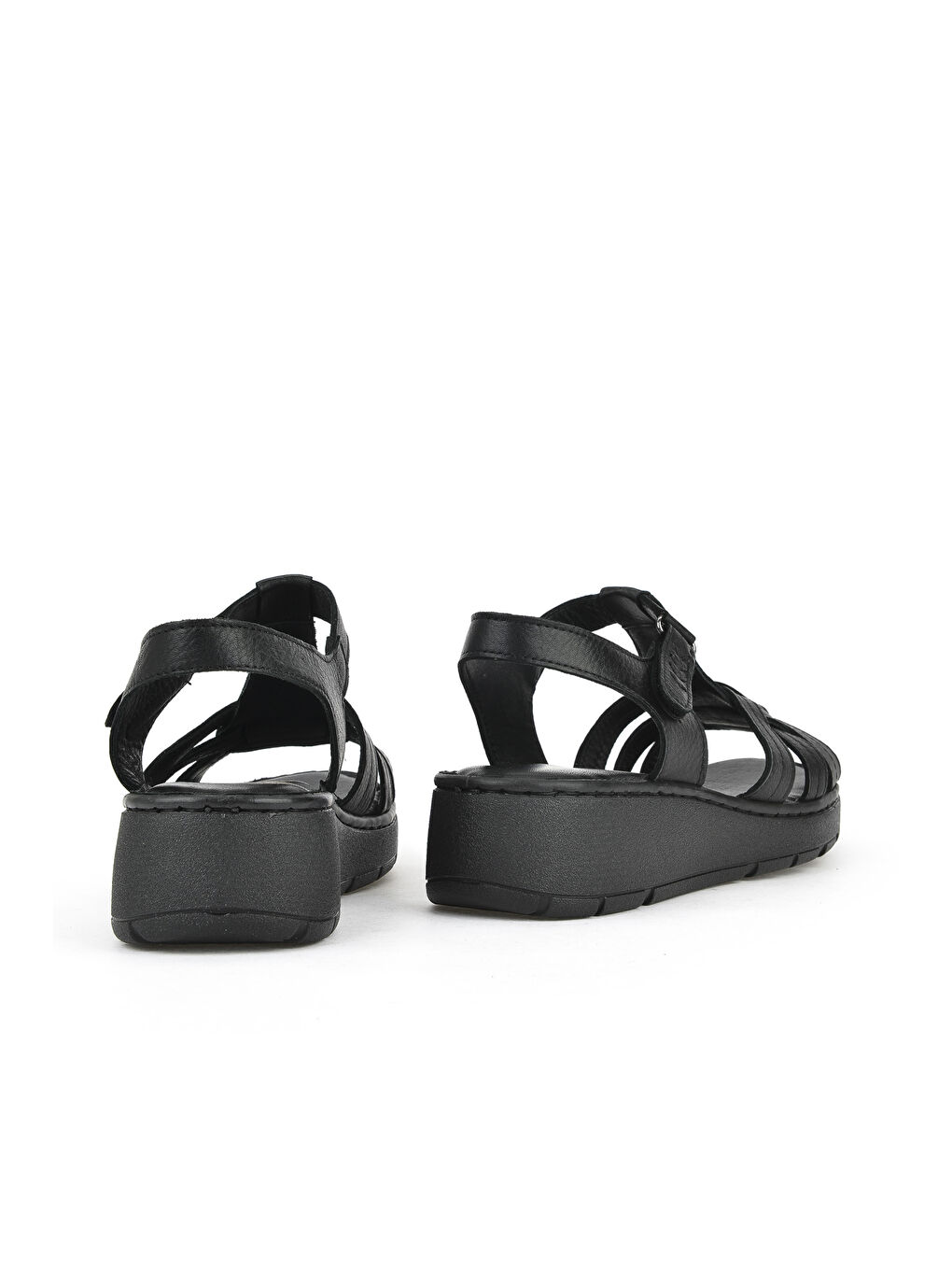 Kadın Hakiki Deri Sandalet 1511048Z501 Siyah-2