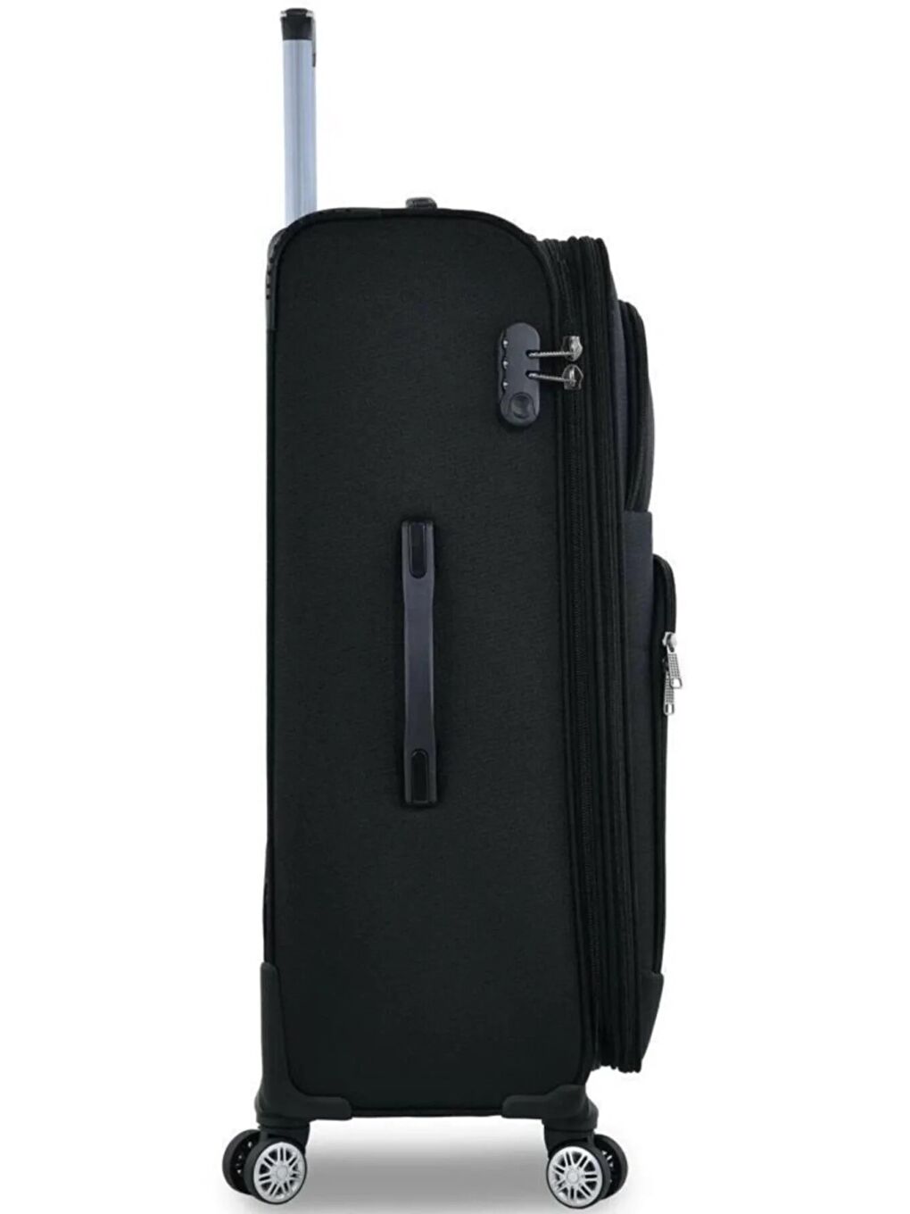 Siyah Unisex Gri Kumaş Büyük Boy Valiz Fsl010byk-1