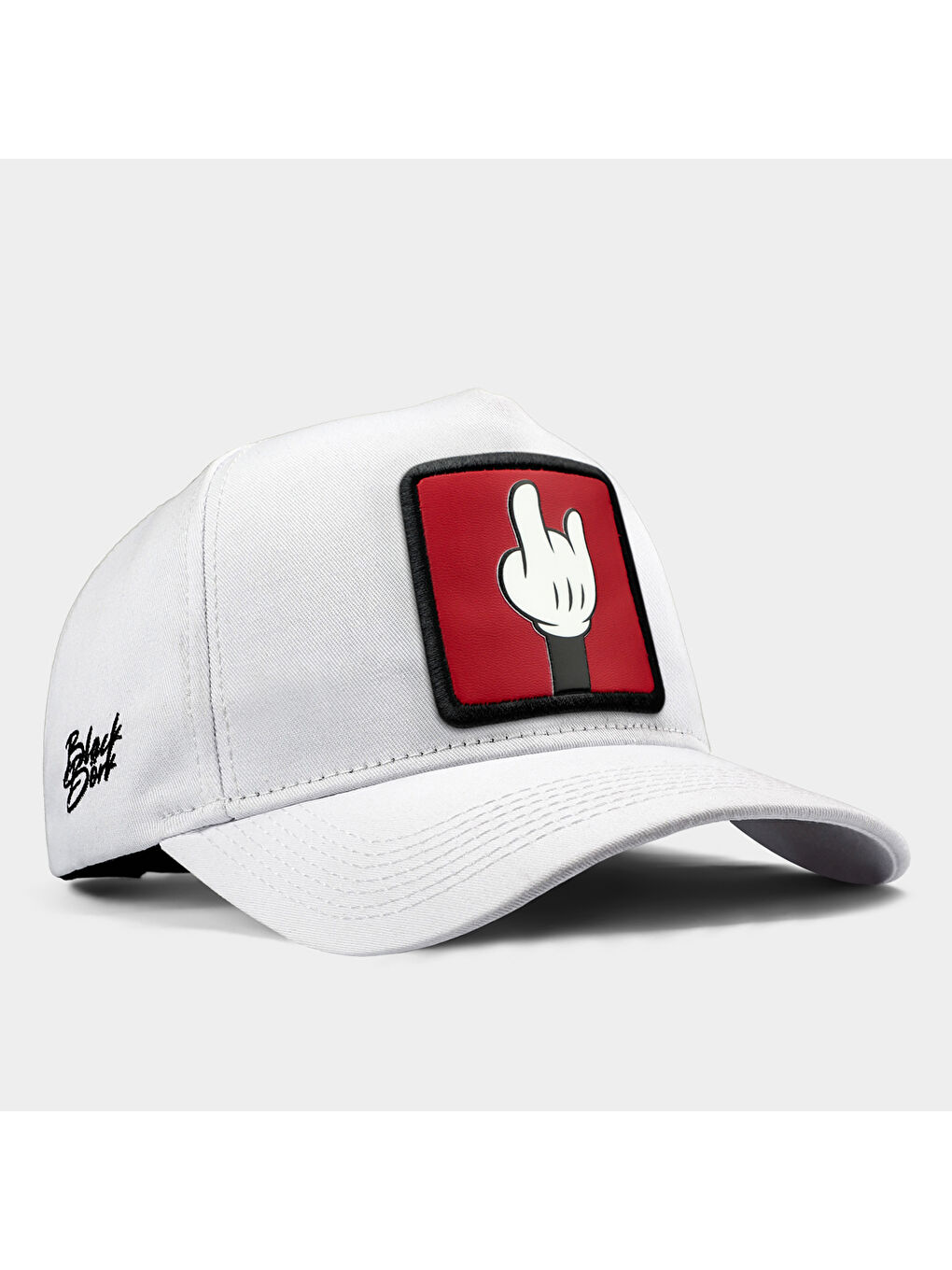 BlackBörk Antrasit V1 Baseball Parmak - 1 Kod Logolu Unisex Beyaz Şapka (Cap)