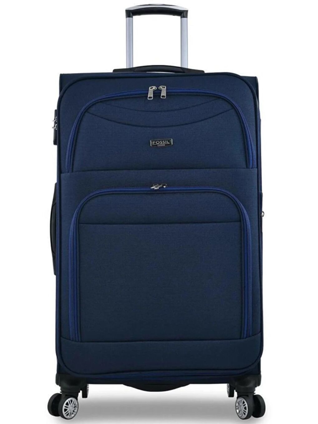 Lacivert Unisex Gri Kumaş Büyük Boy Valiz Fsl010byk