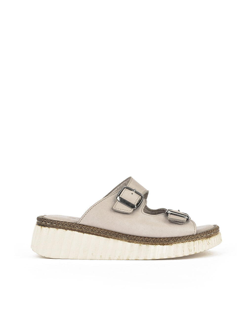 Kadın Hakiki Deri Terlik 1511008Z188 Gri