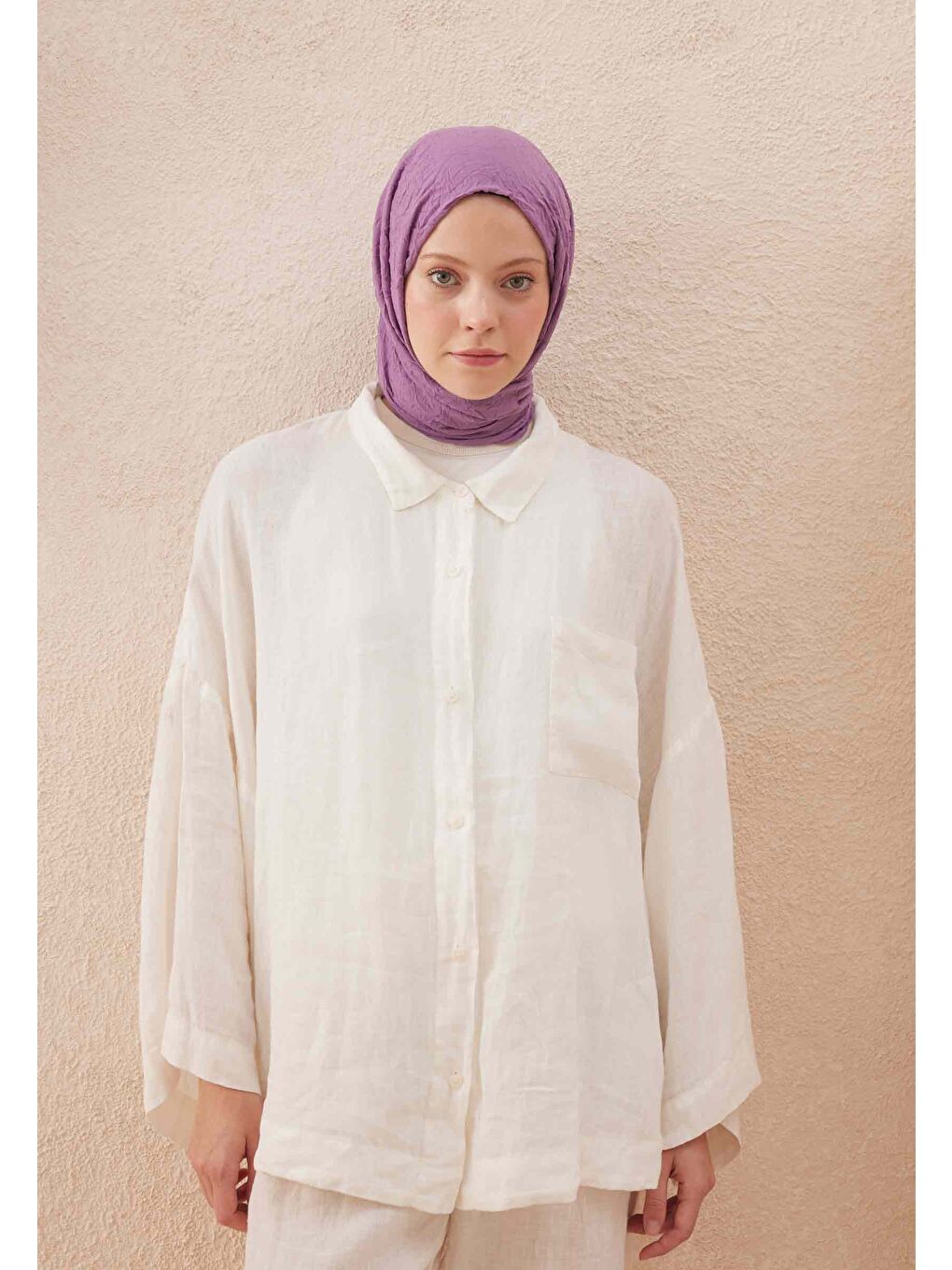 Mor Vual Crash Şal Menekşe-2