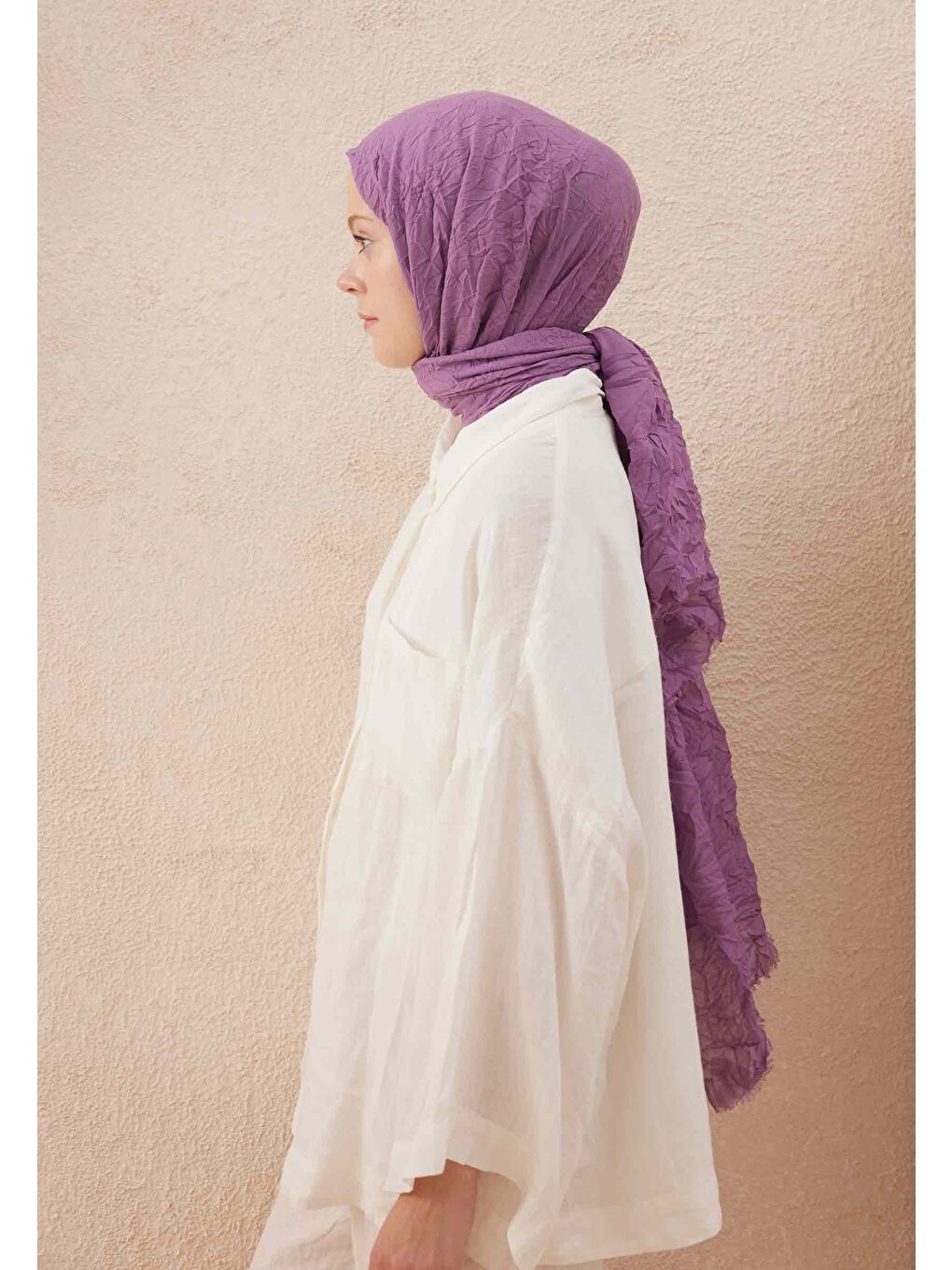 Mor Vual Crash Şal Menekşe-3