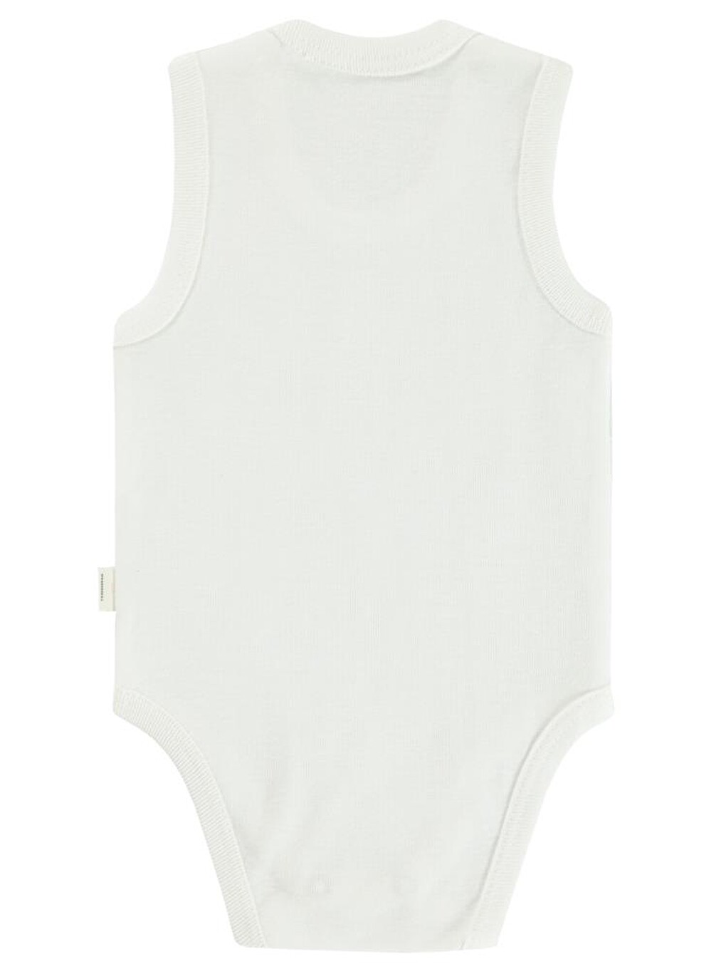 Baby 5 Li Düz Basic Sıfır Kol Çıtçıtlı Badi - Ekru 1-3 Ay-4