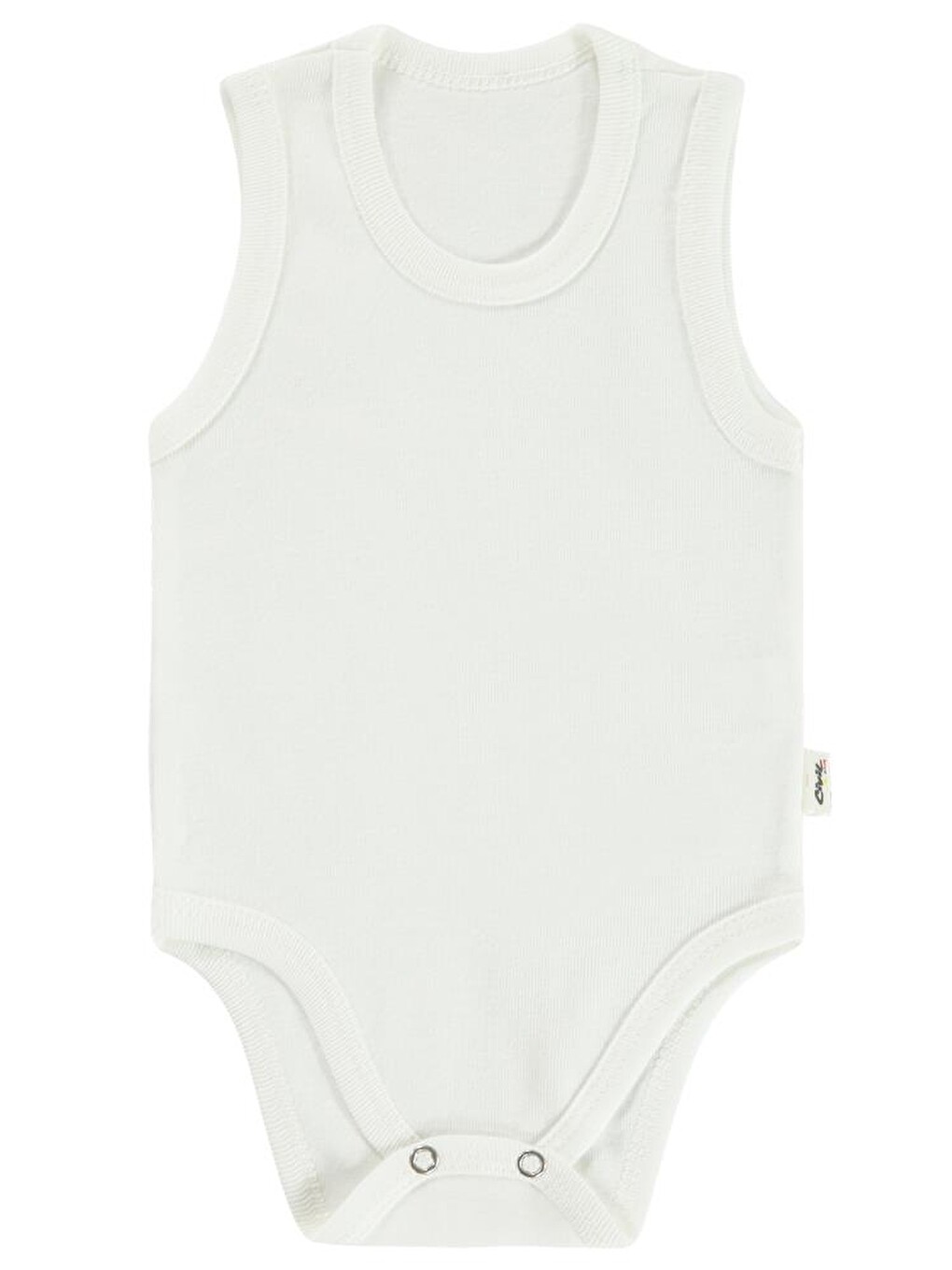 Baby 5 Li Düz Basic Sıfır Kol Çıtçıtlı Badi - Ekru 1-3 Ay