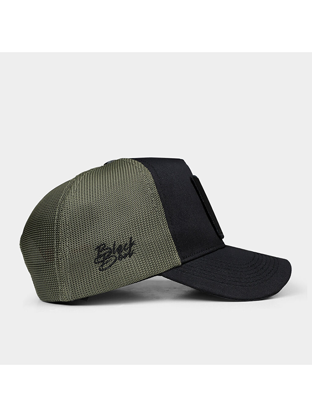 BlackBörk V1 Trucker See You Later Never - 2 Kod Logolu Unisex Siyah-Haki Şapka (Cap) - 1