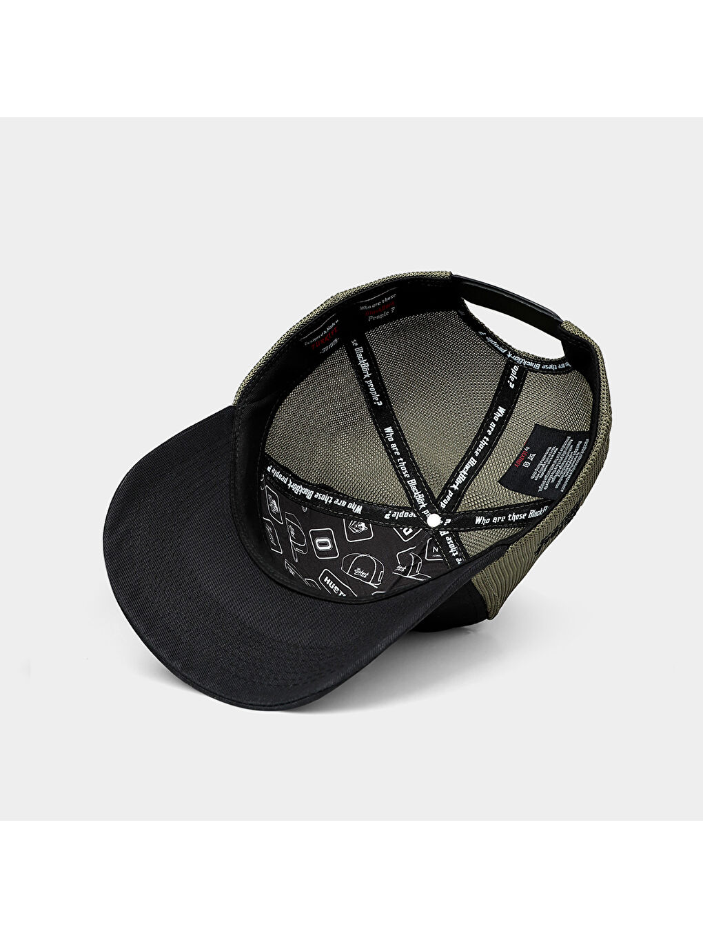 BlackBörk V1 Trucker See You Later Never - 2 Kod Logolu Unisex Siyah-Haki Şapka (Cap) - 2