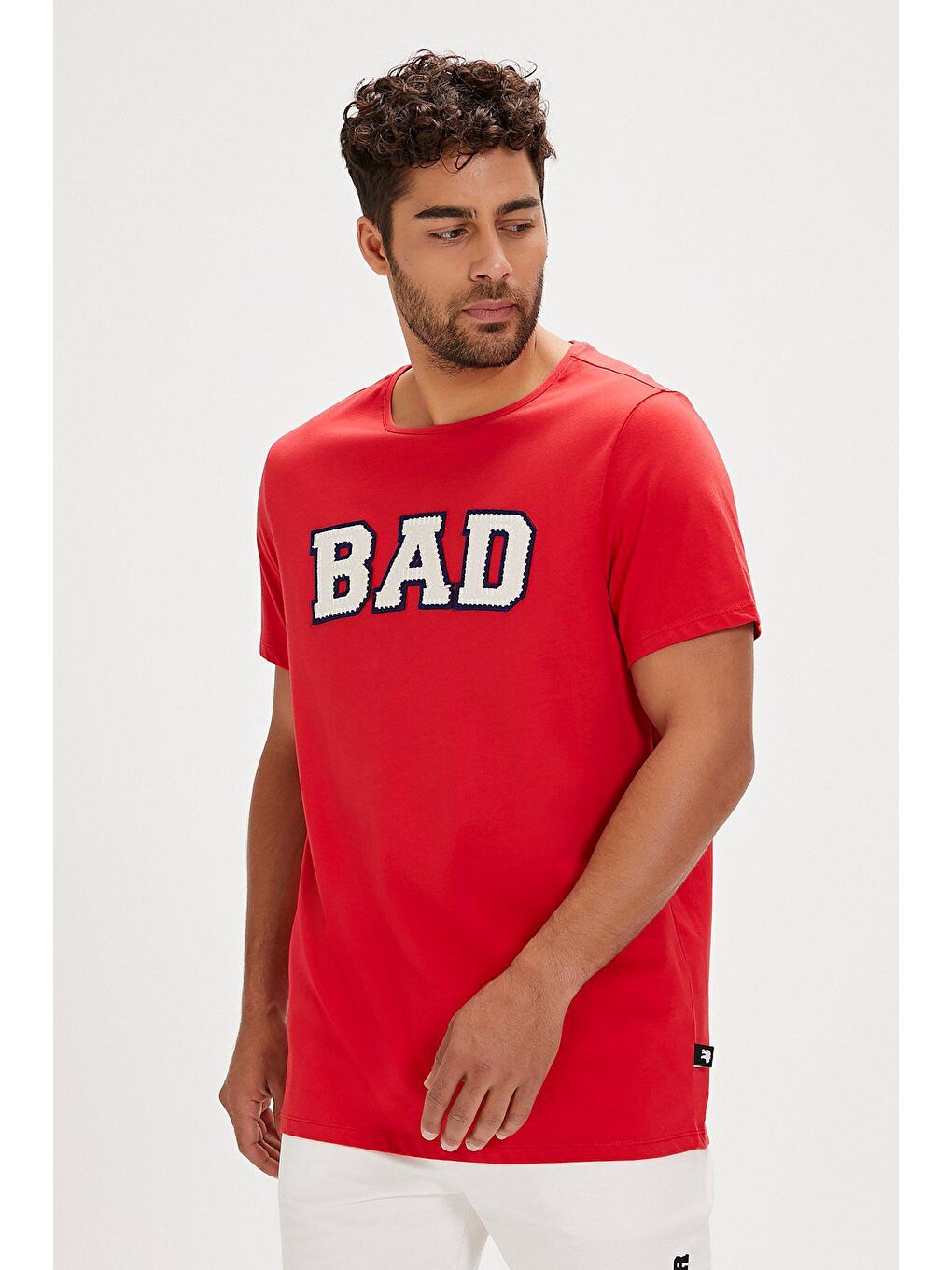 Bad Bear Kırmızı Felt Kırmızı Baskılı Erkek Tişört - 4