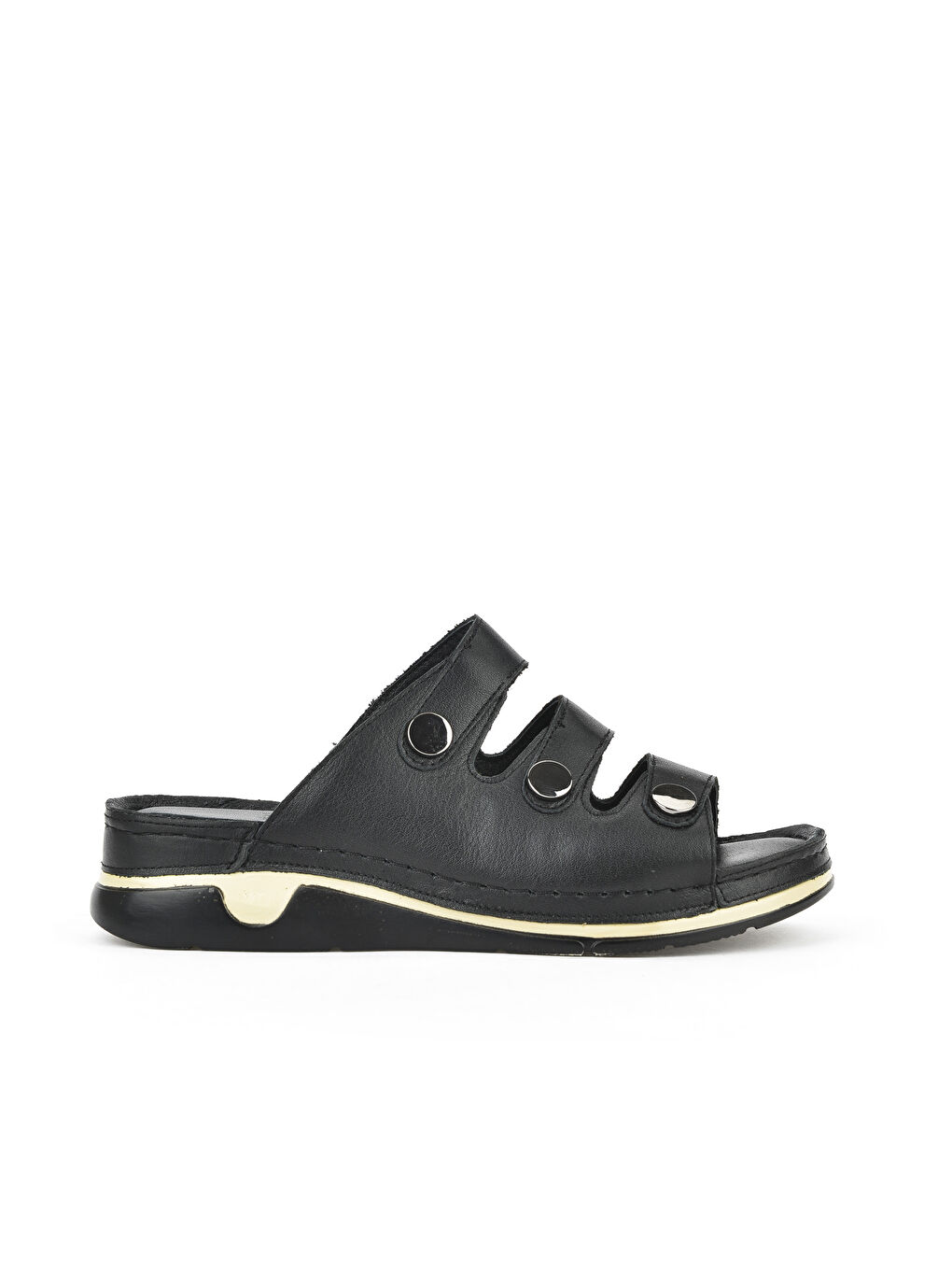 Kadın Hakiki Deri Terlik 1511008Z15 Siyah