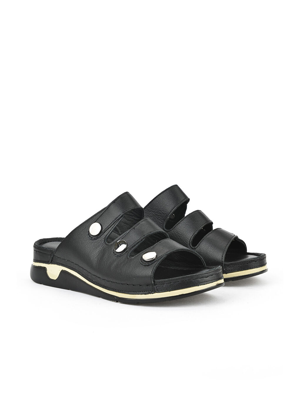 Kadın Hakiki Deri Terlik 1511008Z15 Siyah-1