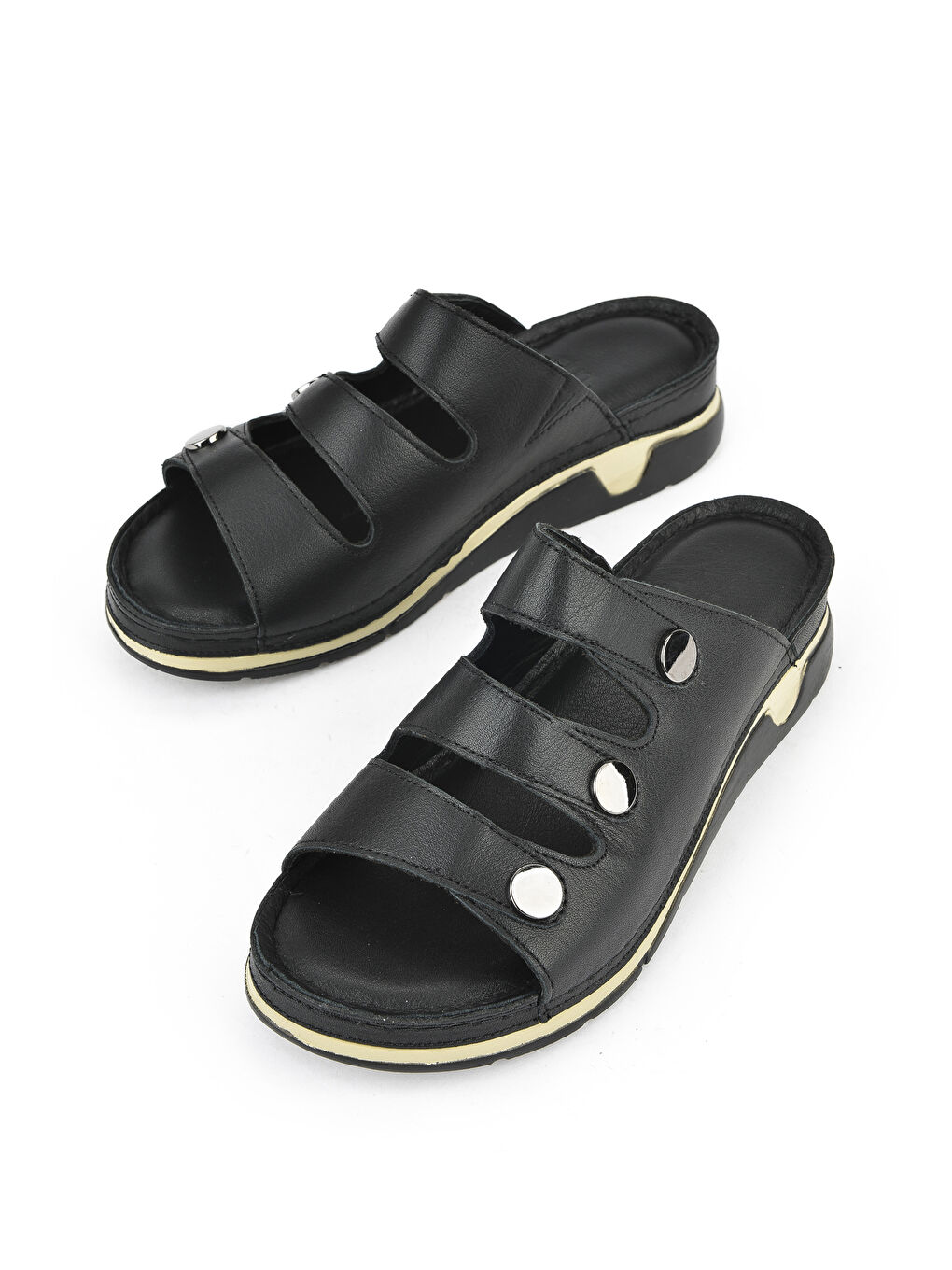 Kadın Hakiki Deri Terlik 1511008Z15 Siyah-4