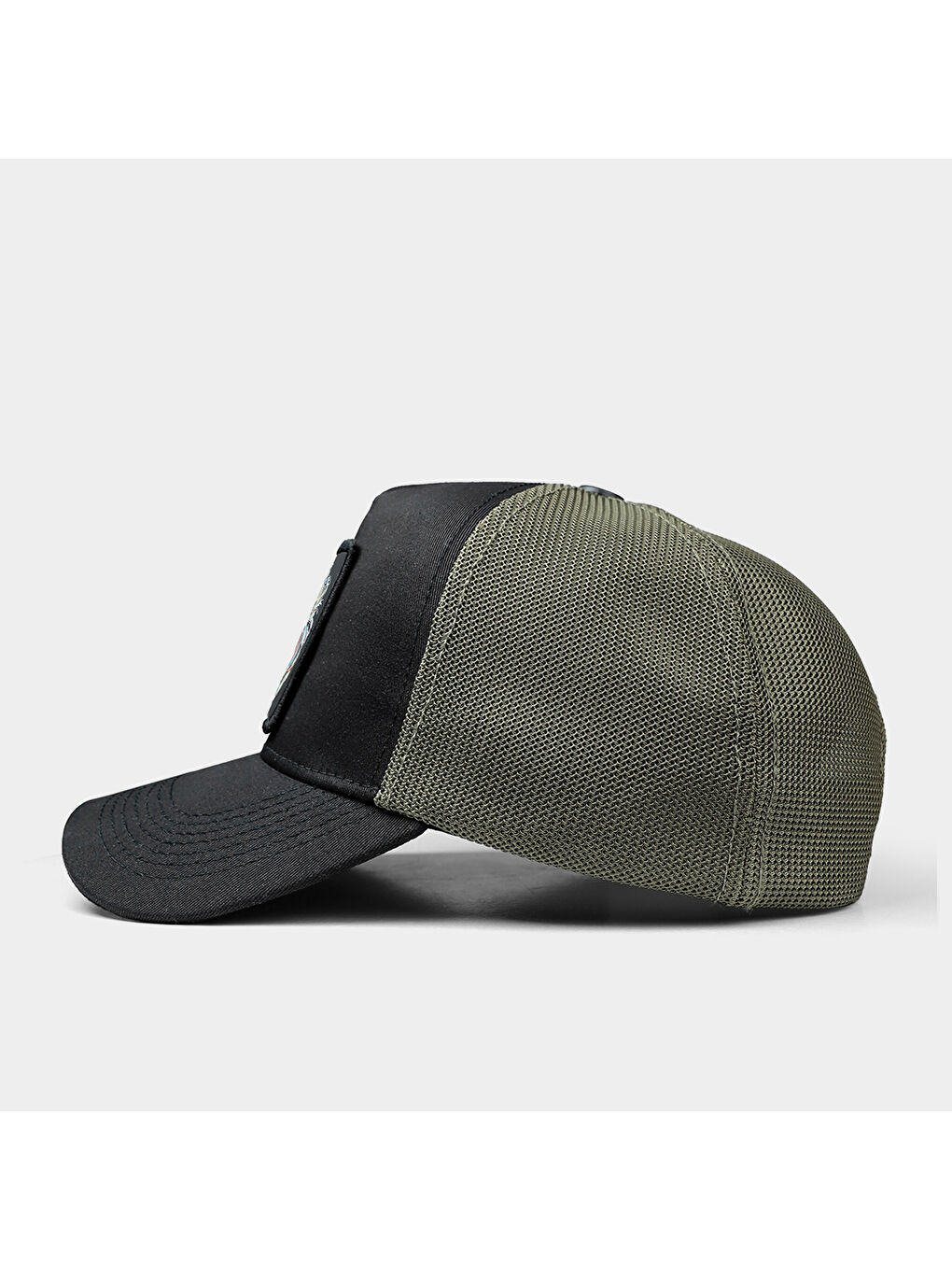 BlackBörk Bordo V1 Trucker At - 5 Kod Logolu Unisex Siyah-Haki Şapka (Cap) - 3